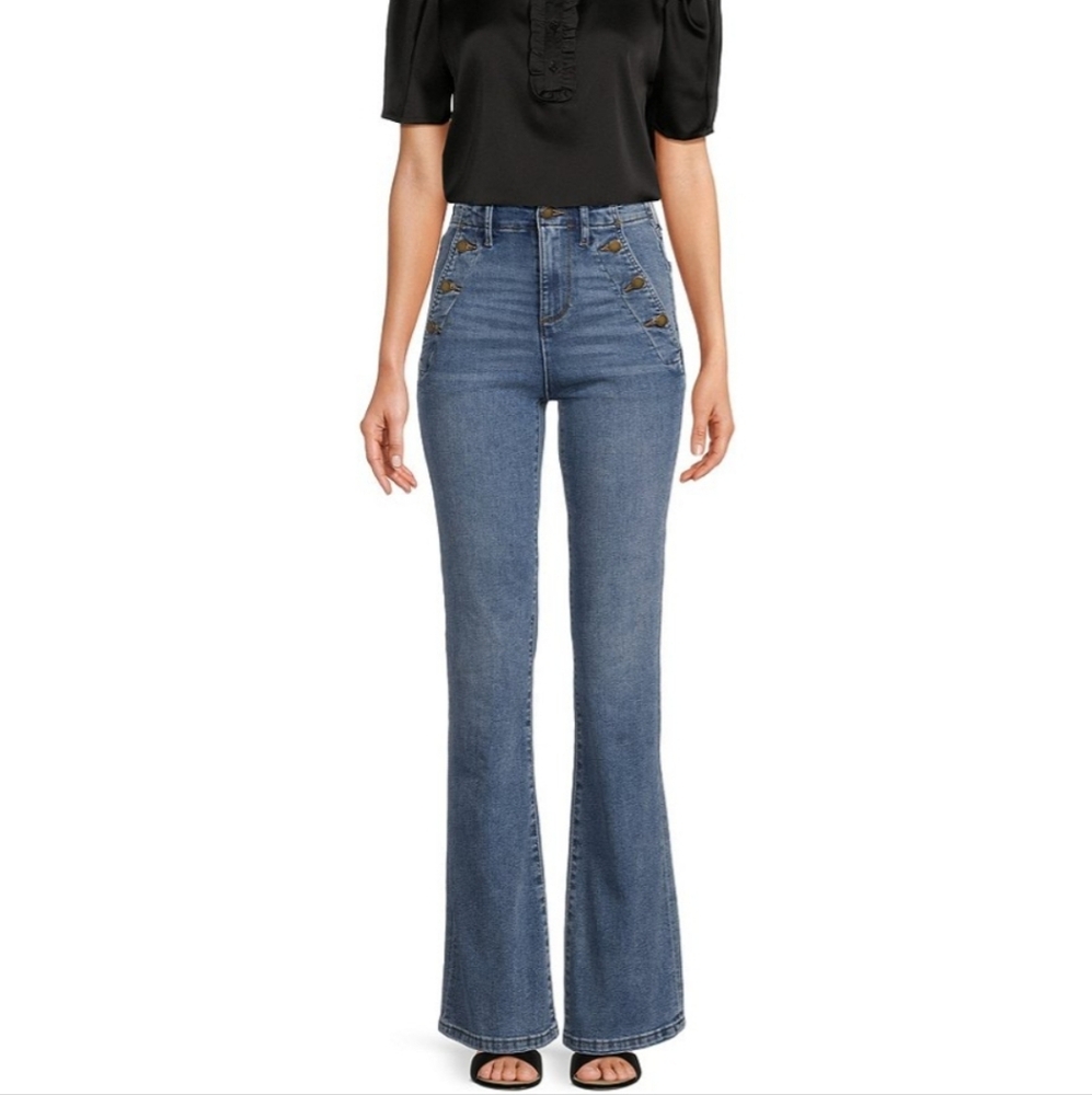 Karl Lagerfeld Paris Sailor Flared Leg Jeans Size 12